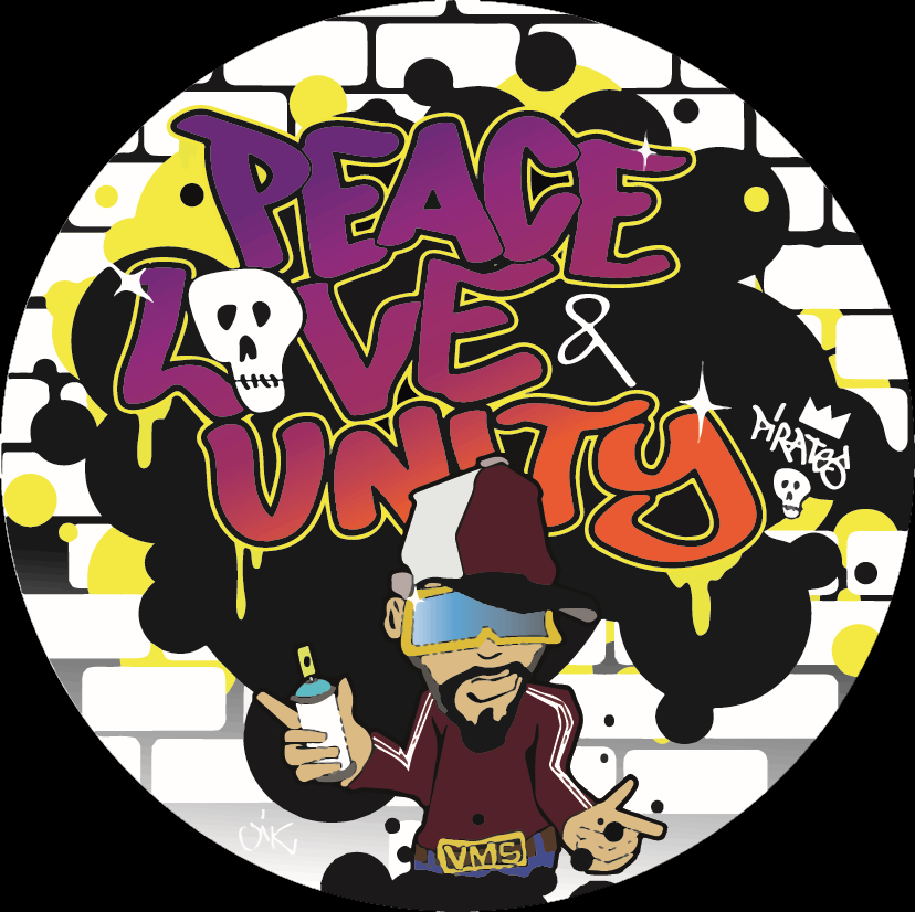 étiquette Peace Love and Unity